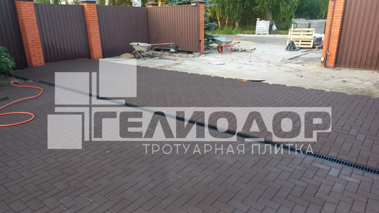 Брусчатка 2П6Ф 200*100*60 коричневая - фото 12